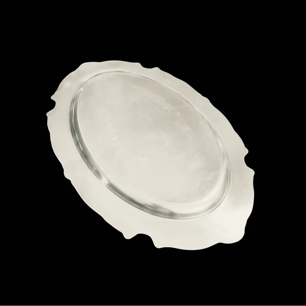 VINTAGE REED & BARTON KING FRANCIS 1676 PATTERN 19" SILVER PLATE. OVAL PLATTER - Picture 3 of 13